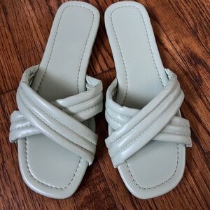 Mint green sandals